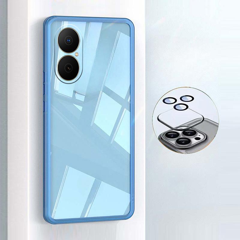 For Huawei Nova Y73 Case Camera Protection Semi Transparent Soft Silicone Shockproof with Lens Protector Films for Huawei Nova Y73 Back Cover