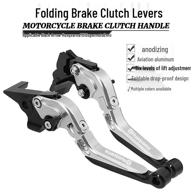 

Husqvarna 701 Supermoto Black Arrow Folding Brake & Clutch Lever Red-Red-Black