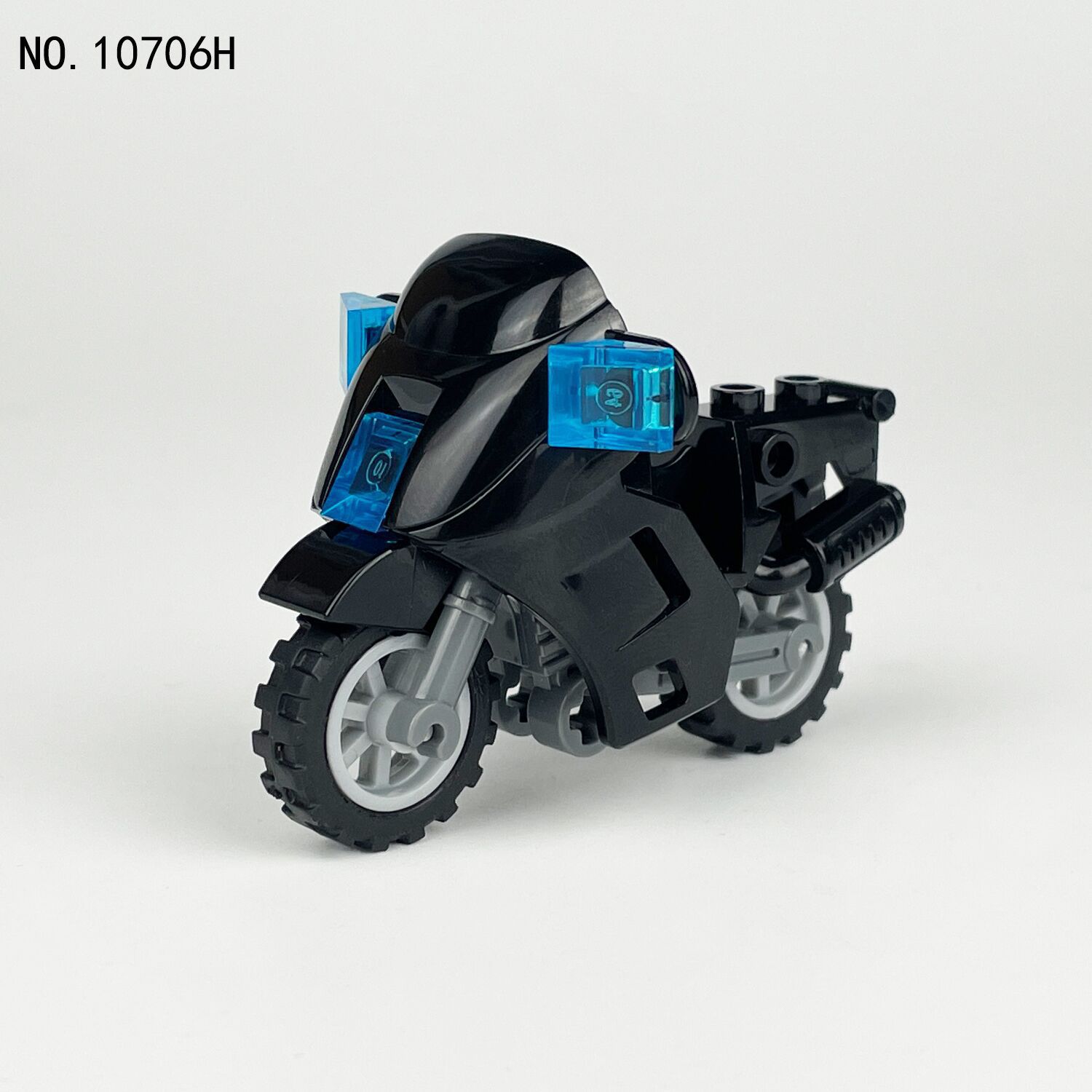 

10706H Children S Small Particles Assembled Building Block Accessories Toy Wheel Lights Simple Version Motorcycle