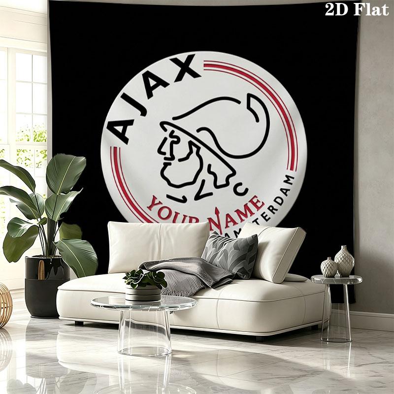 AFC Ajax Custom Name Wall Tapestry Aesthetic Wall Hanging Printed Fabric Blanket Decorative Tapestries for Bedroom Living Room Home Decor