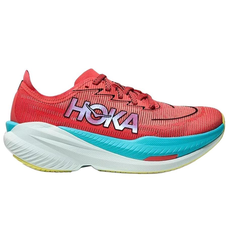 HOKA One One Mach X 2 Comfortable Versatile Slip Resistant Durable Low Top Racing Training Marathon Running Shoes Men Sneaker Red 1155119-GFRT