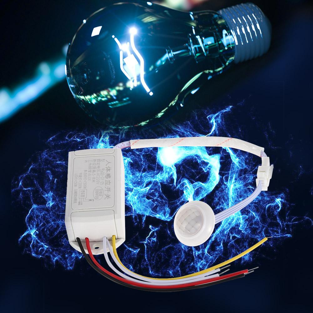 220V Mini Adjustable Infrared Sensor Human Body Induction Switch for Light Lamp