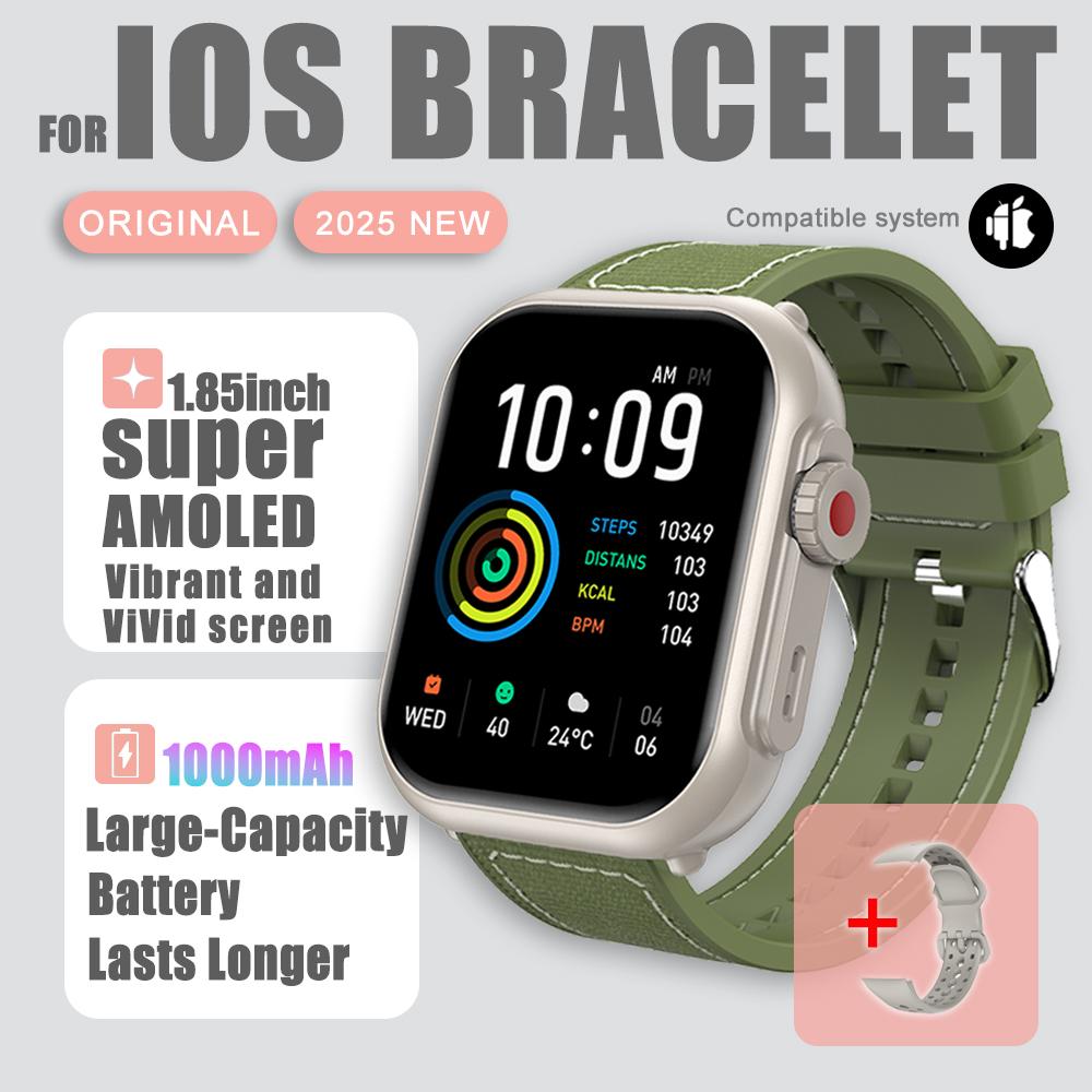 2026 Nou Ceas Inteligent 1000 mAh Bărbați Femei 1.85“HD AMOLED GPS track Ecran Tactil Complet IP68 Impermeabil Apel Bluetooth SmartWatch Bărbat