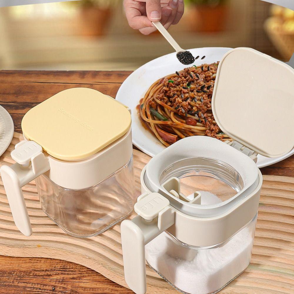 Two In One Spice Jar Quantitative Spice Storage Utensil Durable Spice Box Kitchen Supplies