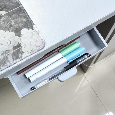 2025 Self-Adhesive Under Desk Drawer Hidden Storage Box Makeup Organizer Self Stick