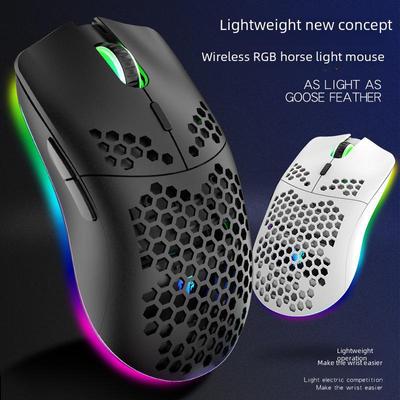 עכבר גיימינג אלחוטי RGB Xuanyinhu XYH80 - קל משקל, נטען וארגונומי לשימוש במשרד ובמשחקים.
