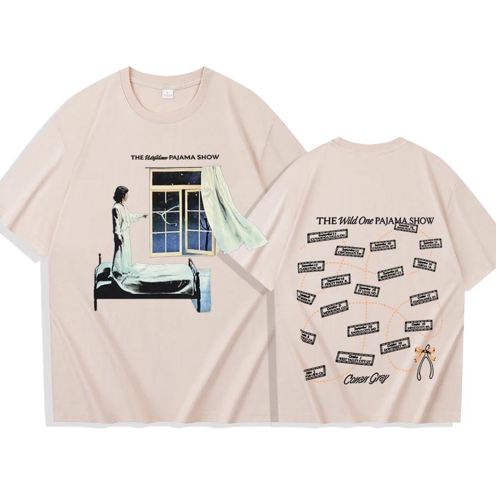 2026 Conan Gray Wishbone World Tour T-shirt Man Woman Harajuku Short Sleeve O-neck Casual Shirt Gift