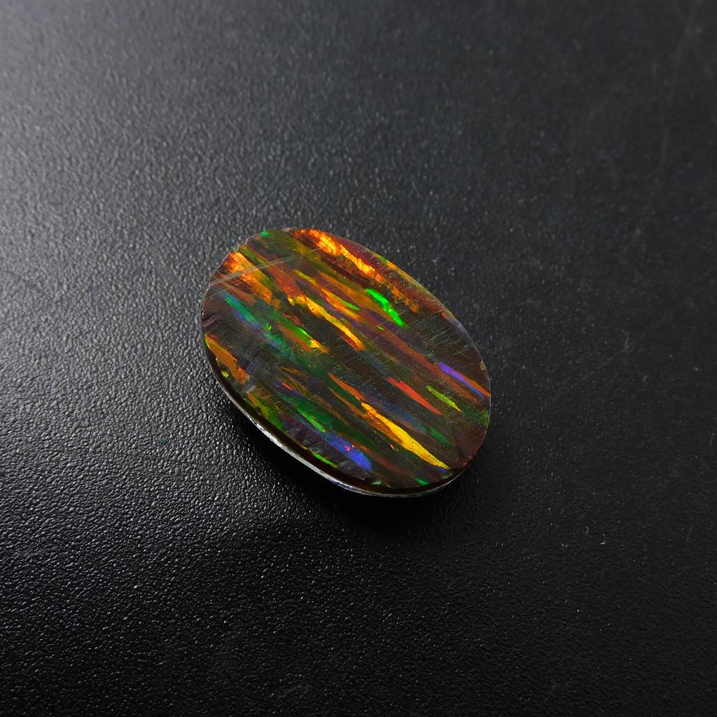 Lab-Created Opal Loose Gemstone Brilliant Oval Cut 7.65 ct Boulder -W October Birthday Birthstone