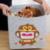 Felt Cartoon Storage Basket New INS Fashion Home Cute Children's Toy Storage Basket Dirty Clothes Portable Felt Storage Basket