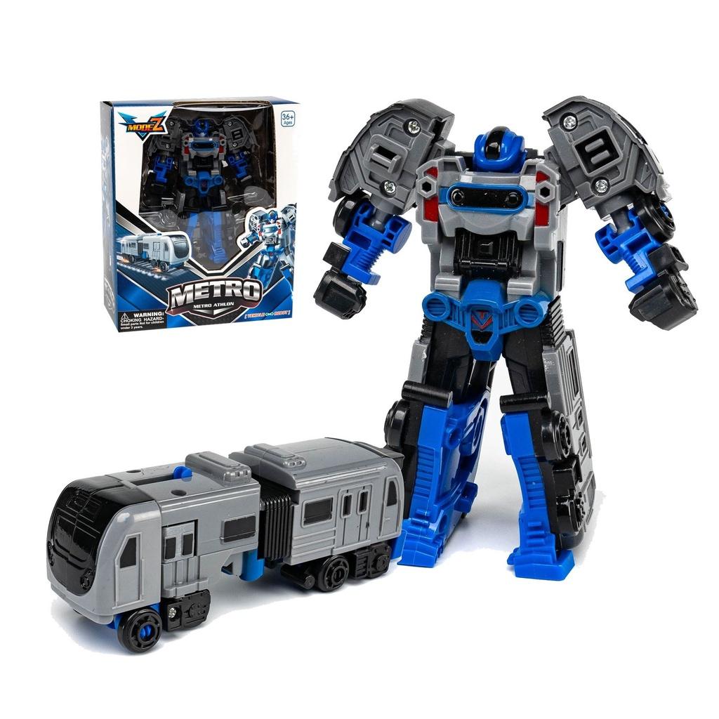 Transforming Car Robot Mech Action Figure Toy Cartoon Collectible With Puzzle Assembly Plastic Material
