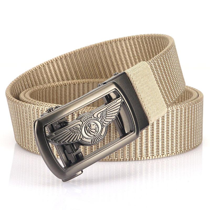 Noua centură pentru navetă pentru bărbați cu centură de nailon cu cataramă automată, centură groasă versatilă pentru petrecerea timpului liber în aer liber