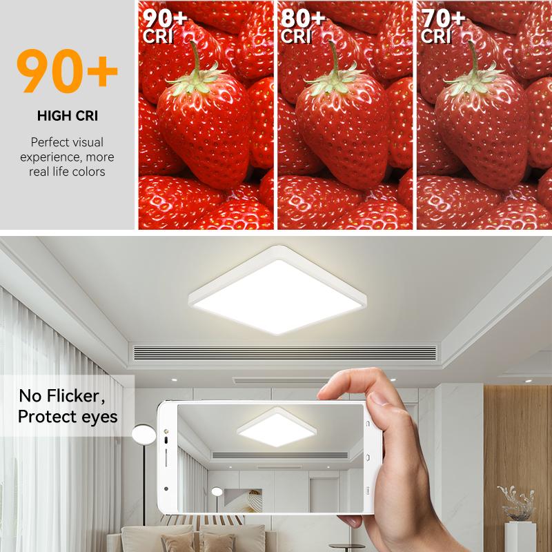 110V 220V LED Ceiling Lamps Square Modern Smart Ceiling Light Remote Control Dimmable For Living Room Bedroom  Night Panel Light