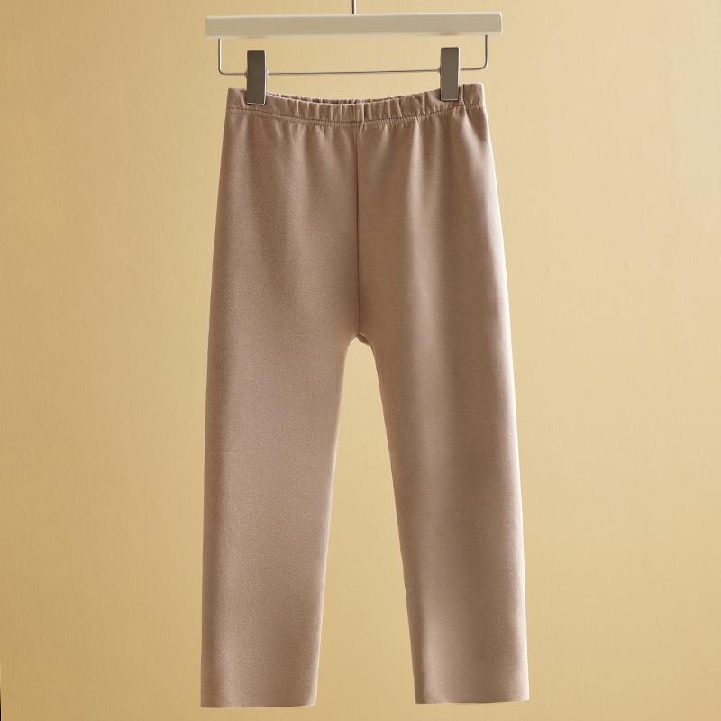 Women's High-Waist Velvet Fleece-Lined Thermal Pants - Seamless, Anti-Static, Cold-Proof Autumn Base Layer