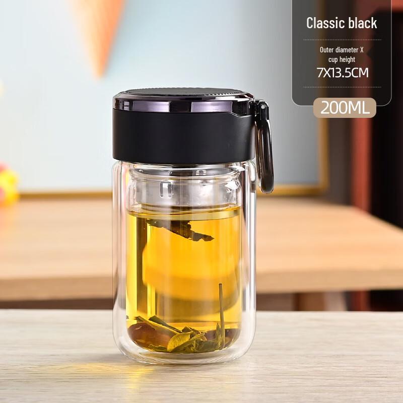 Shangqi 200ML Double-Layer Glass Tea Cup