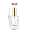 30ml Square Transparent Perfume Bottle - Fashionable, Portable Cosmetic Spray Container