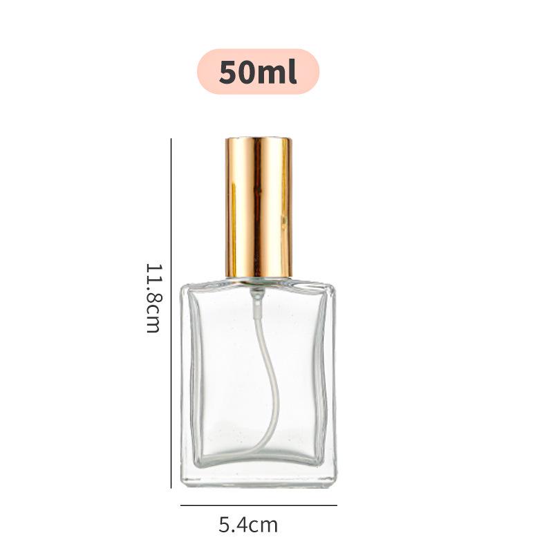 30ml Square Transparent Perfume Bottle - Fashionable, Portable Cosmetic Spray Container