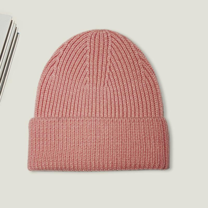 2025 Autumn/Winter Unisex Thick Knit Wool Hat - European & American Inspired Korean Style