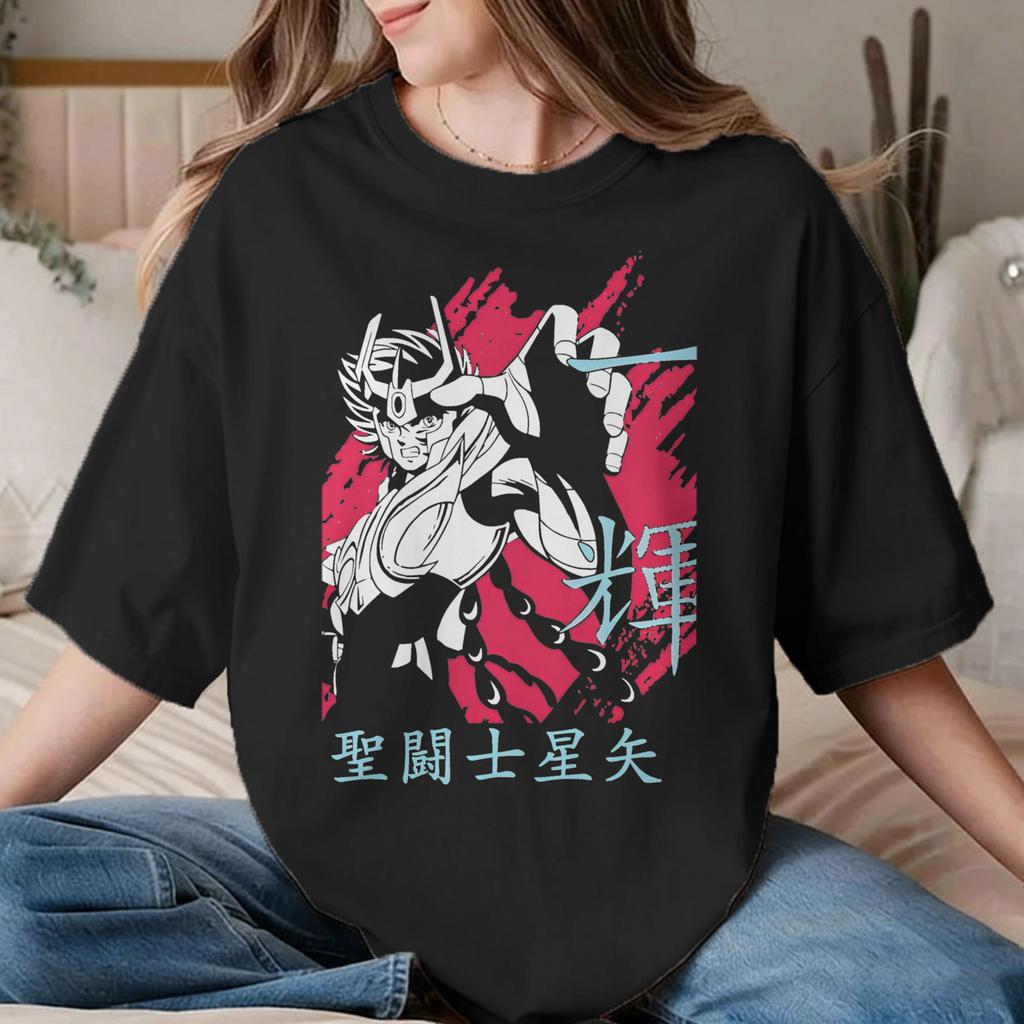 Unisex Unisexs Knights Of The Zodiac T Shirt Anime 100 Cotton Clothes Cool Short Sleeve Crewneck Tees Plus Size Tshirts