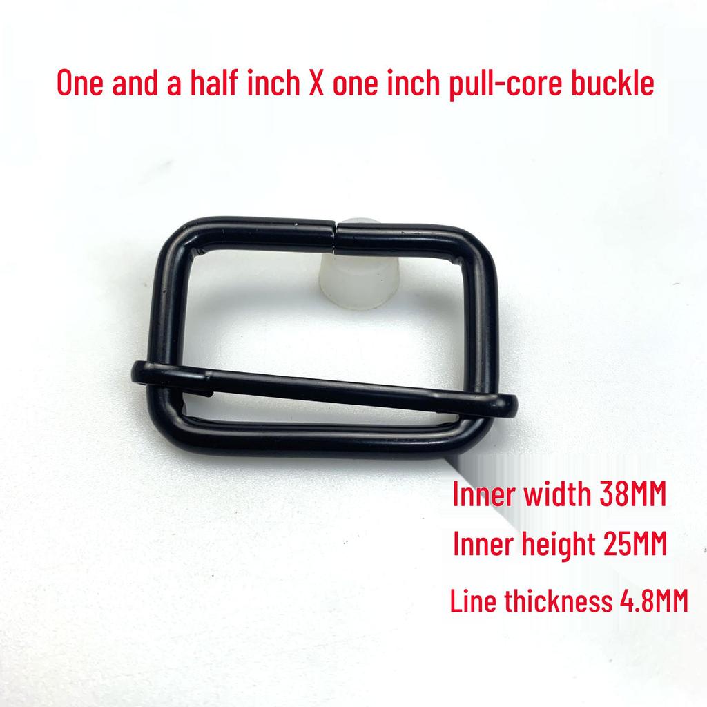 Electroplated 4.8MM Black Iron Ladder Buckle for Backpack Accessories