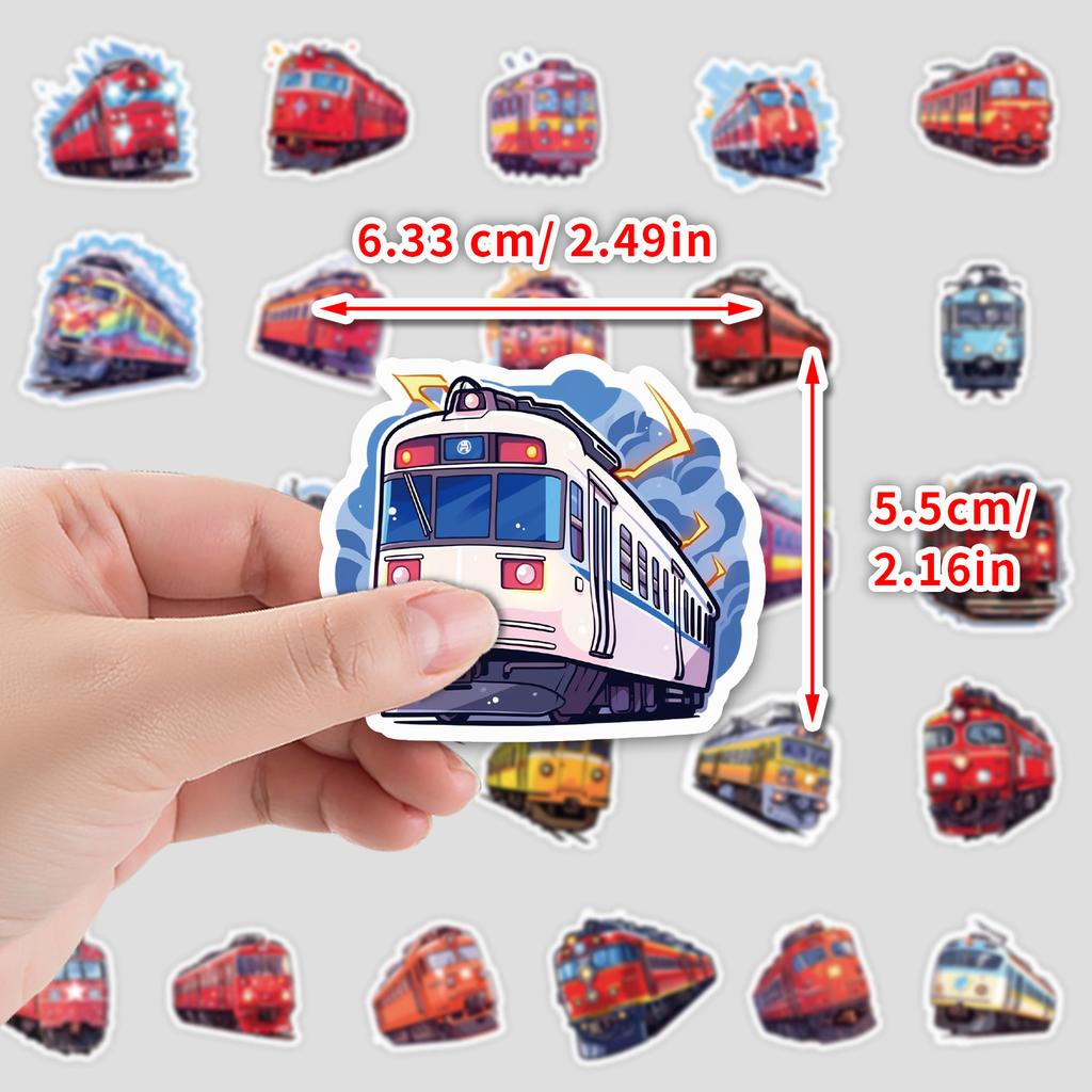 50 Locomotive Series Graffiti Stickers DIY Stationery Stickers Water Cup Suitcase Waterproof Decorative Stickers Occasionally