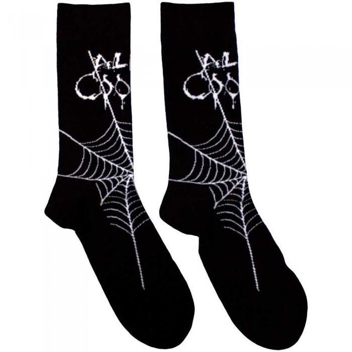 Alice Cooper Unisex Adult Web Socks 7 UK-11 UK noir/blanc