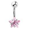 Gold Plated Stainless Steel Medical Steel CZ Navel Button Ring Piercing Belly Stud Body Jewelry Engagement Gift