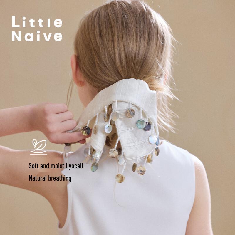 Little Naive Girls  Square Shell Tassel Scrunchie