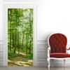 3D Forest Pattern Door Sticker, Waterproof Self-adhesiveRemovable Door Sticker, Decorative Wallpaper for Home