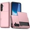 Armor Slide Kartenetui für Samsung Galaxy S25 Edge S24 S23 S22 S21 S20 Ultra S24 S23 FE Kartensteckplatzhalter Abdeckung Brieftasche Schiebeabdeckung