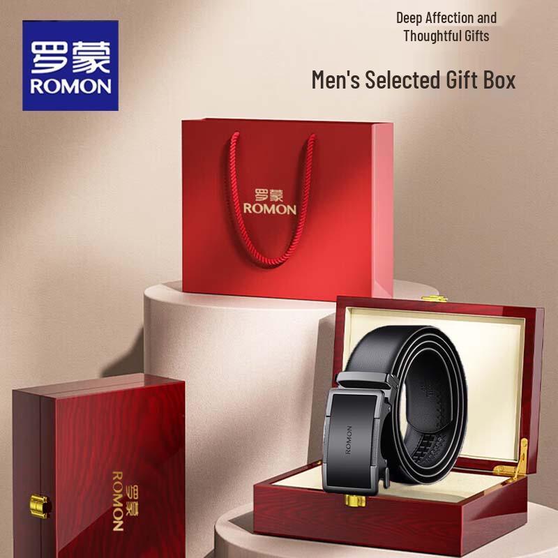 Romon Men s Automatic Buckle Genuine Leather Belt