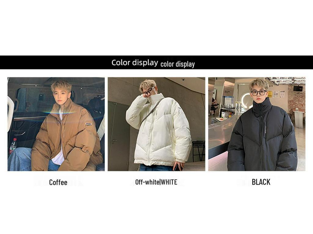 Unisex American Hip Hop Cotton Jacket - Winter Oversized Trendy Outerwear, High-End Warm Coat