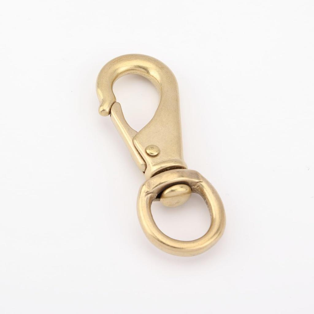Kokungkuan Made In Japan Brass Yacht Clasp, Round Head, 18mm, Heavyweight, for Bags and Leather Crafts