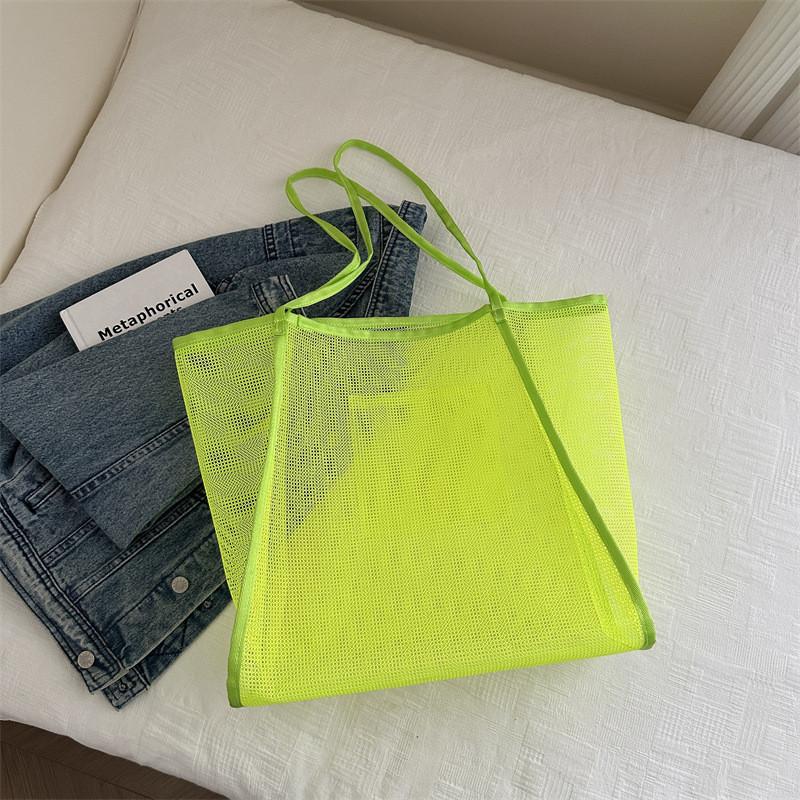 Стильная летняя новая повседневная прозрачная простая сумка-тоут на плечо для покупок и путешествий