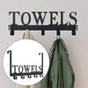 Towel Rack, Holder Bathroom Organizer with 5 Hooks, Door Hooks , Wall Mount, for