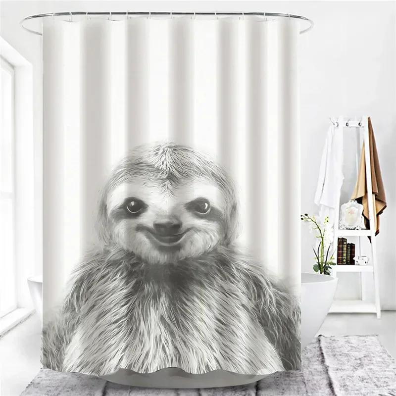 Funny Bathing Rubber Ducklings Shower Curtains Kids Home Bathroom Decor Blackout Screen Waterproof Fabric Bath Curtain Cortina