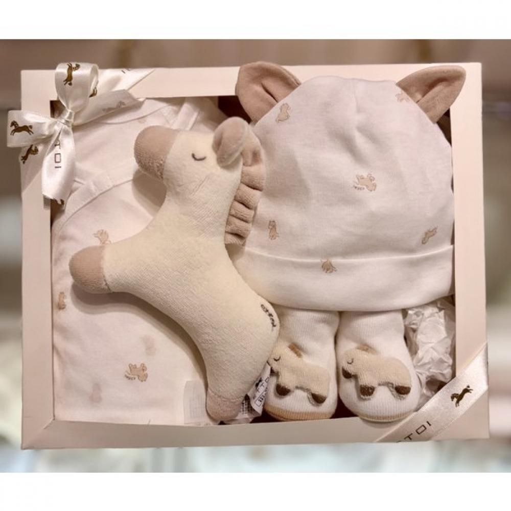 Ettoi Rattle X Hat X Socks Set Collin Jergori 07t017001s3 Ivory/3M(60)