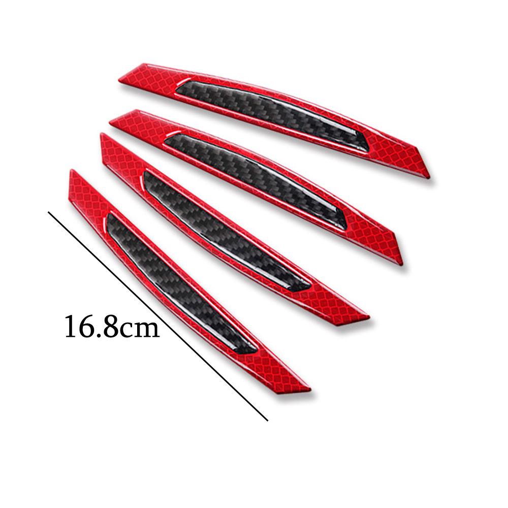 4Pcs/Set Reflective Warning Door Side Edge Protection Anti-Scratch Protector Glue Sticker For Auto Car