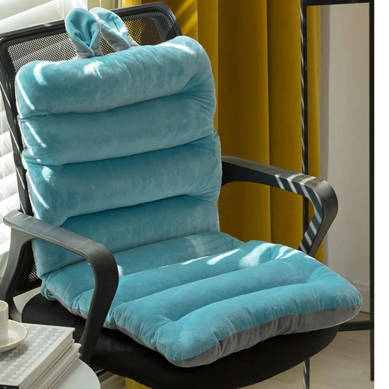 Indoor Outdoor Rocking Chair Cushion Crystal Velvets Seat Cushions with Ties and Non-Slip Backing for Desk Chair Office