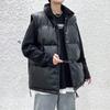 Men's Vest Autumn and Winter Leather Cotton Coat Korean Style Trendy Waistcoat Men's Loose Winter Handsome Thickened Outer Vest Jacket