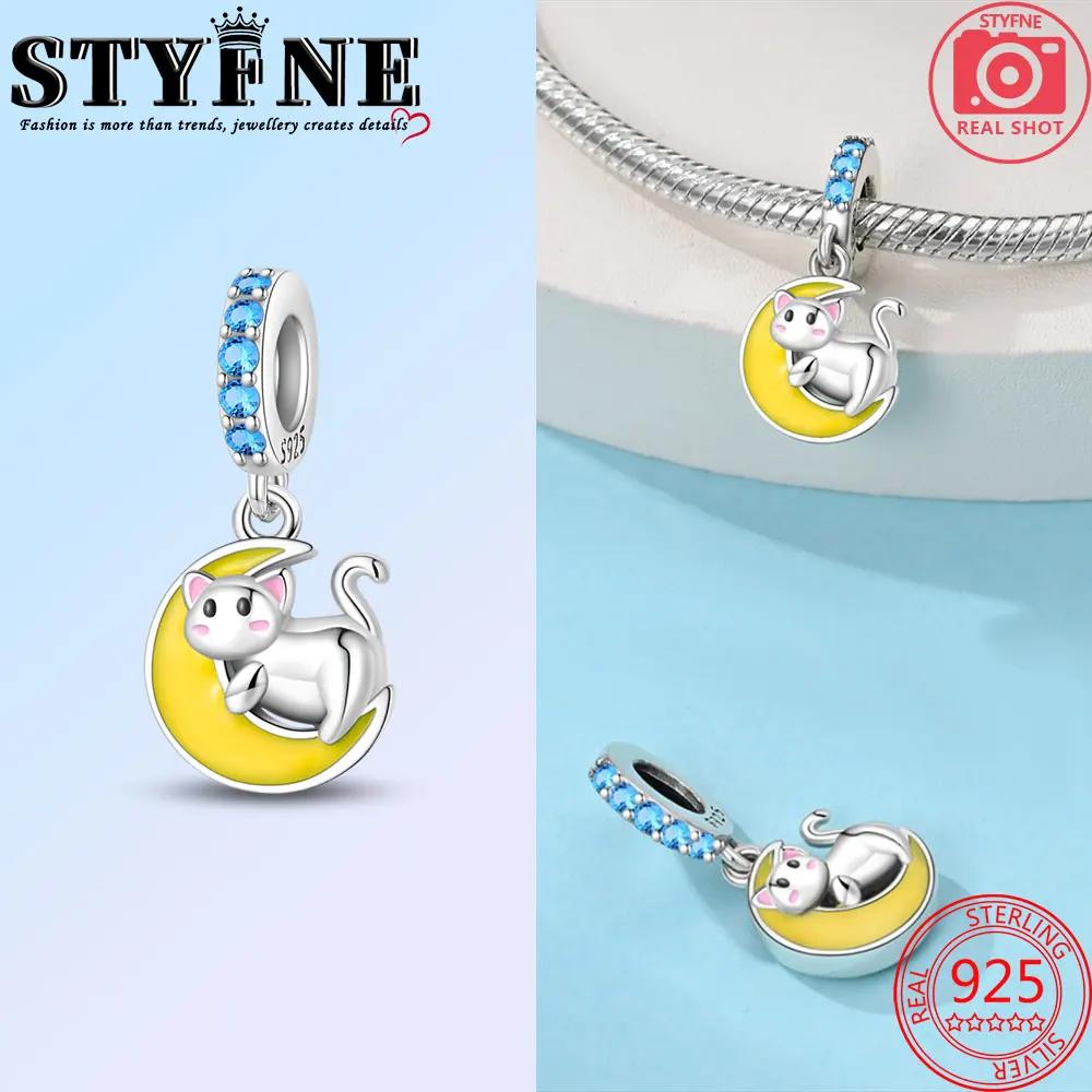 Anniversary Copper Color Cute Cat Blue Moon Owl Rabbit Mermaid Animal Charms Pendants Fit Original Bracelets Diy Jewelry