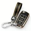 Tpu Car Key Case for VW Volkswagen Polo Tiguan Passat Golf Jetta Lavida Skoda Octavia 3 Buttons Full Cover Protection Shell Bag