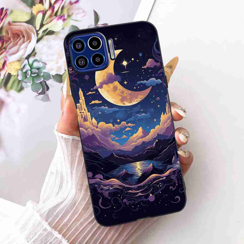 Für Motorola One 5G 6,7" Hülle Neueste Beliebte Drucke Silikon TPU Schwarze Abdeckung Für Motorola One MOTO ONE 5G Handyhüllen Bumper