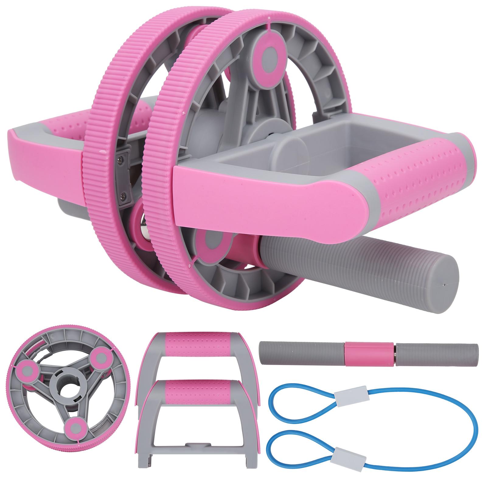 Multifunctional Combined Abdominal Wheel Pull Strap Set Domestic Gym Fitness TrainingPink
