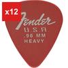 Guitar Picks Fender 351 Dura-Tone .96, Fiesta Red, 12-Pack