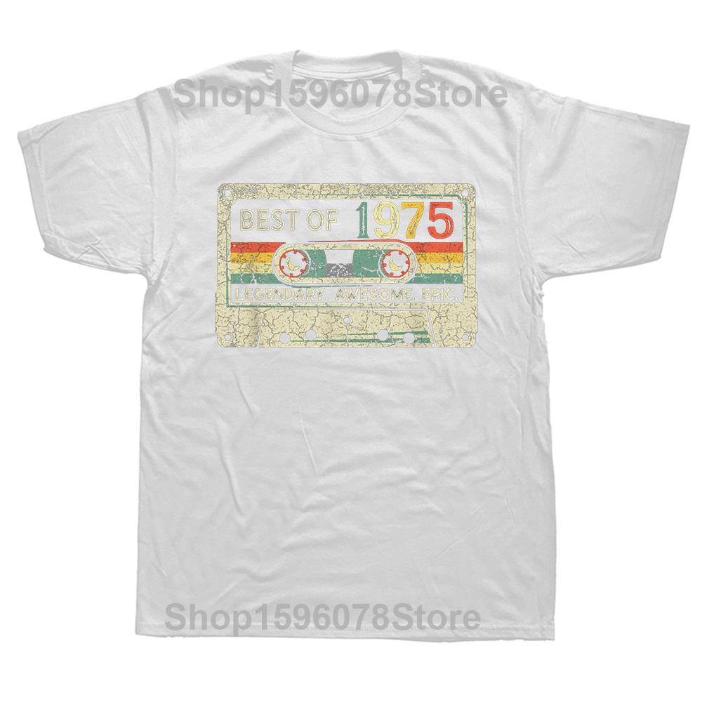 Funny 49 Year Old Vintage 1975 Limited Edition T Shirts Summer Streetwear Short Sleeve Birthday Gifts T-shirt Mens Clothing