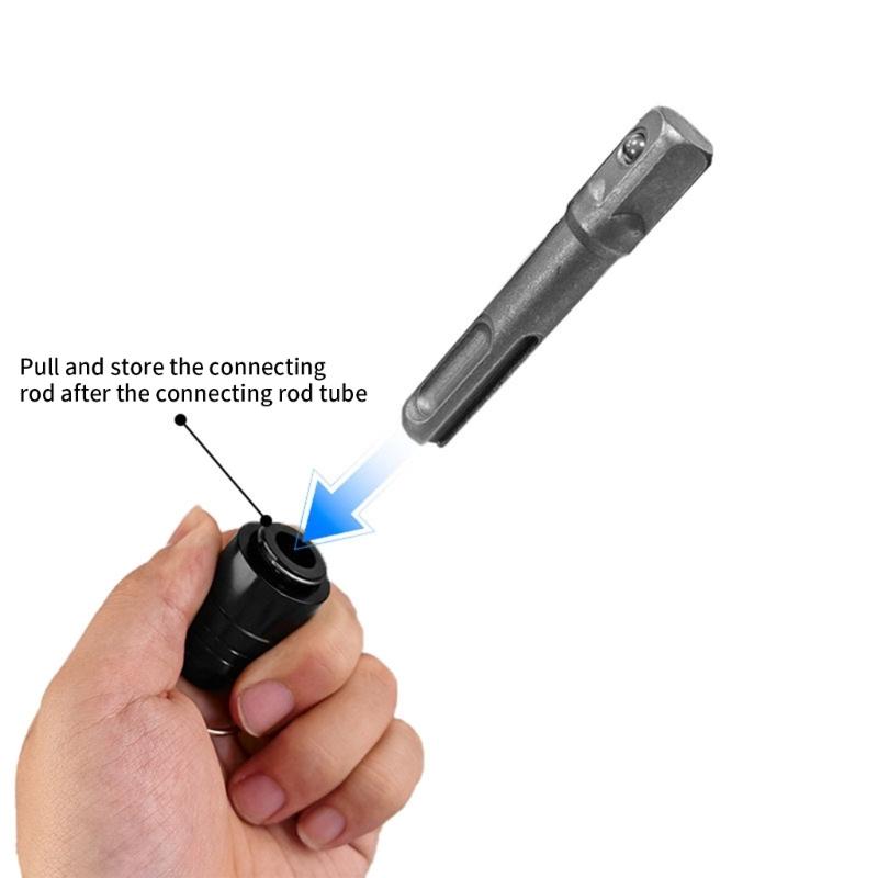 4Pieces Multifunctional Plus Bit Adapter Set Impact Socket Adaptor for Drill and Handheld Driver Screws Nut