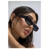 Ochelari de soare vintage negri cu cadru gros