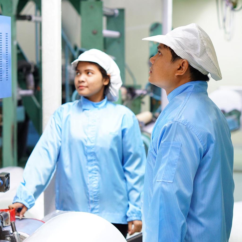 uxcell ESD Lab Coat, Anti-Static Clothing, Science Jacket with Cuffs and Pelvis, Uniform, Unisex (Blue, Large)