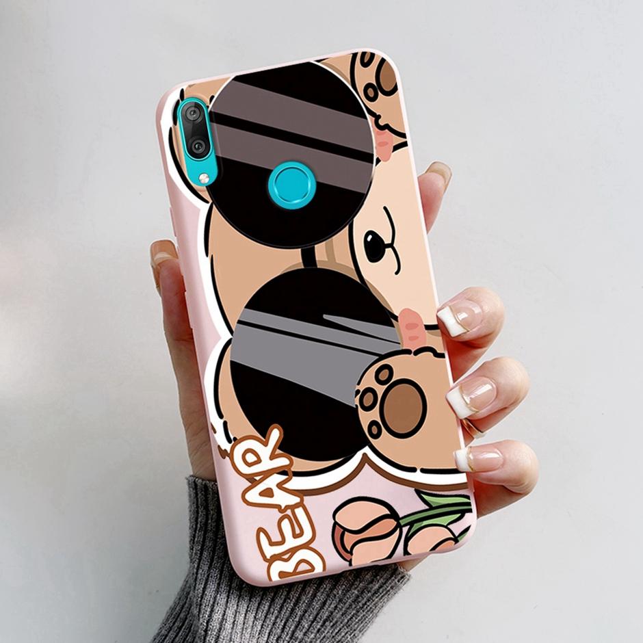

For Huawei Y7 2019 Case Y7 2019 Cover Cute Cartoons Soft Silicone Shockproof Phone Case DUB-LX1, DUB-LX3 Camera Protection Huawei Y7 2019