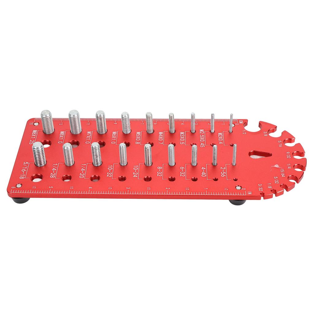 Gewindeprüfer Multifunktional Aluminiumlegierung Tragbar Schraube Mutter Bolzen Gewinde Identifikator Messlehre